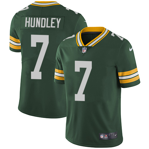 Nike Packers #7 Brett Hundley Green Team Color Men's Stitched NFL Vapor Untouchable Limited Jersey - Click Image to Close